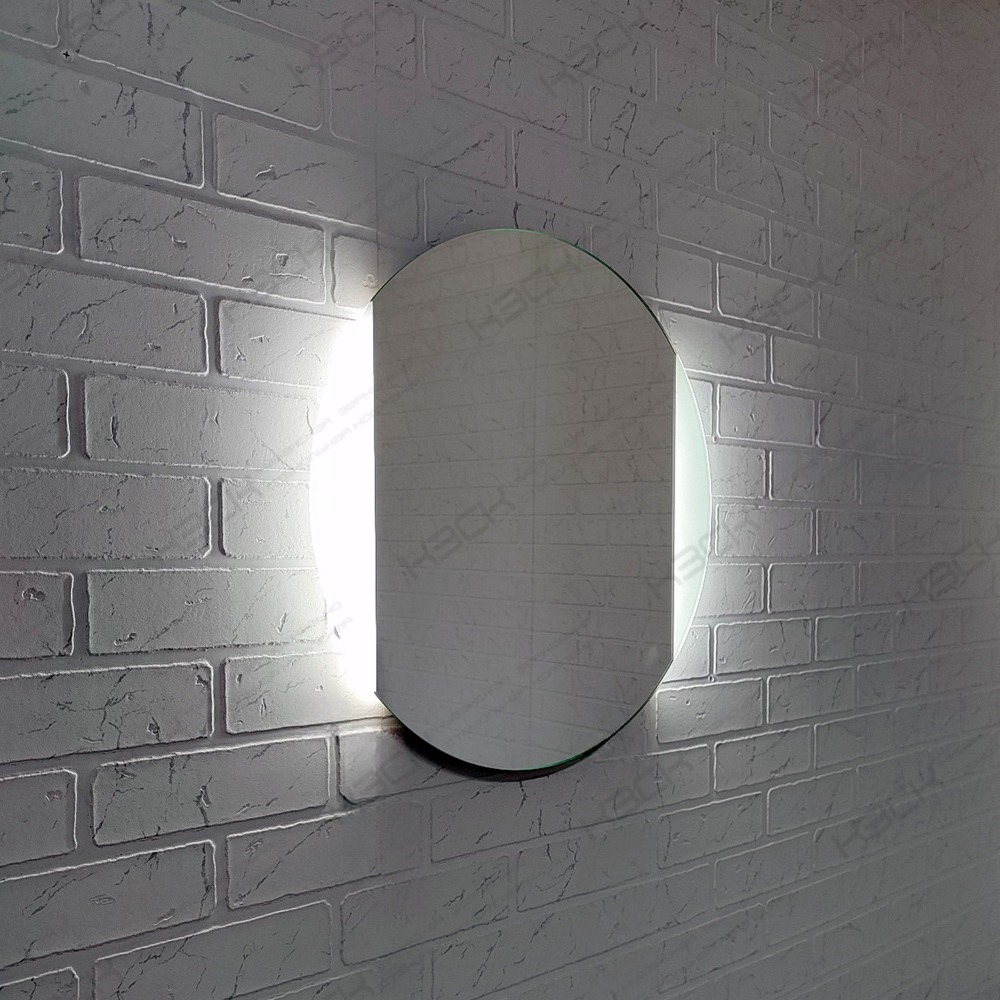 Зеркало 327 с LED подсветкой 6000К 9,6 Вт/м  круглое 50 см с кнопочным выключателем