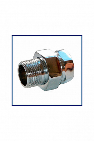 Американка прямая 3/4'' хром