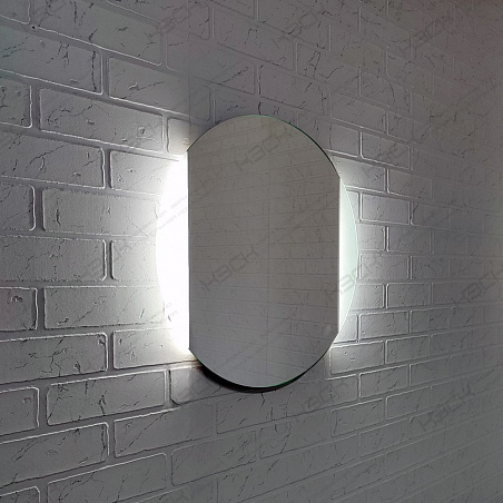 Зеркало 327 с LED подсветкой 6000К 9,6 Вт/м  круглое 50 см с кнопочным выключателем